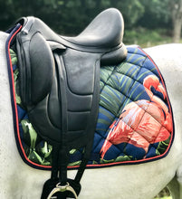 Load image into Gallery viewer, Flamingo on Blue Dressage Pad
